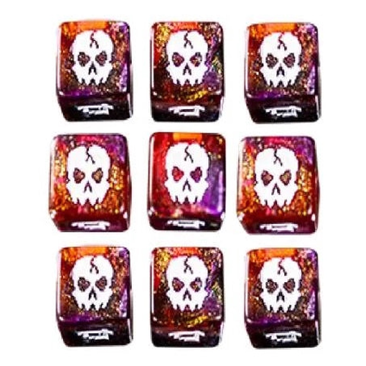 1UP Dice 9d6 Set: Cackling Skull