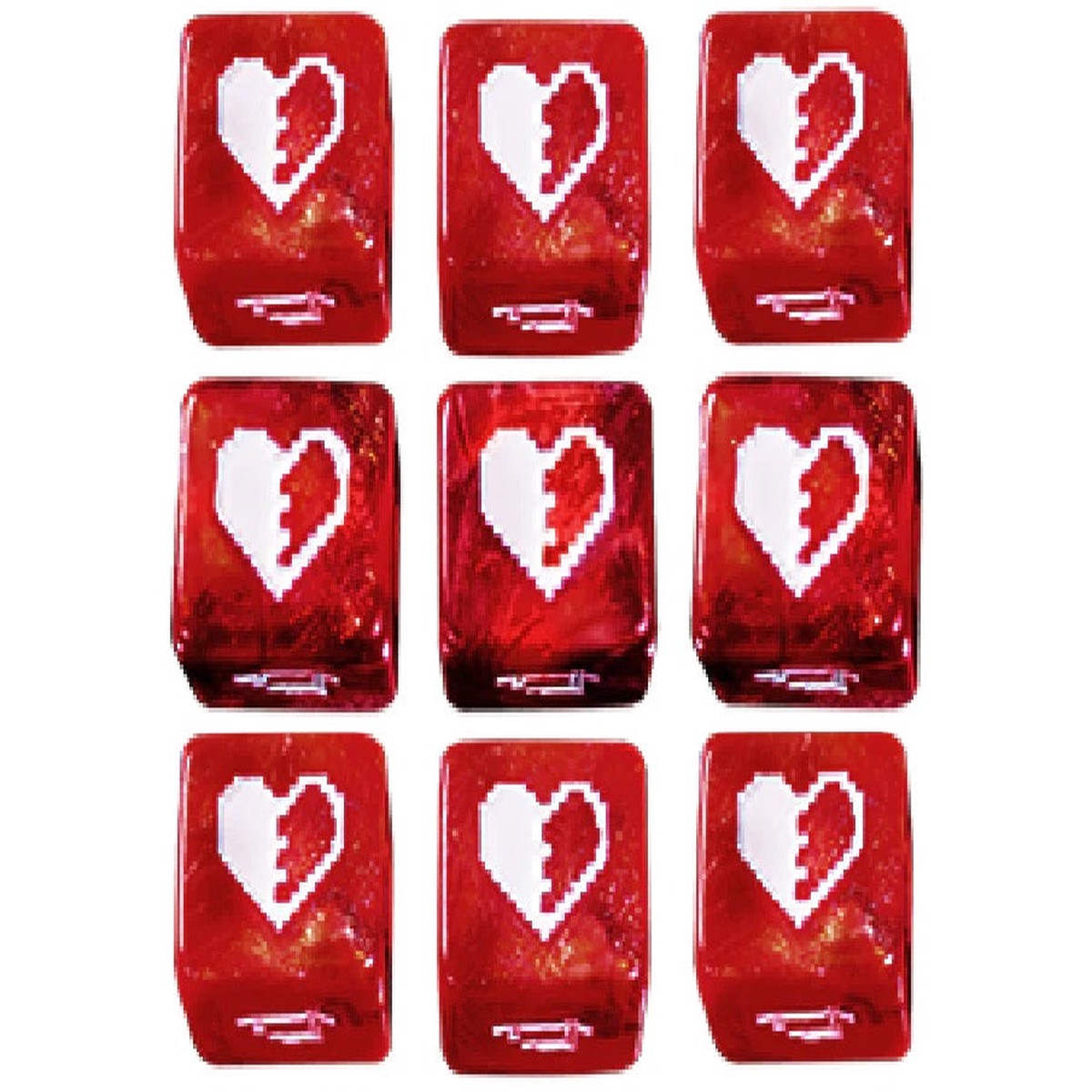 1UP Dice 9d6 Set: Healing Heart