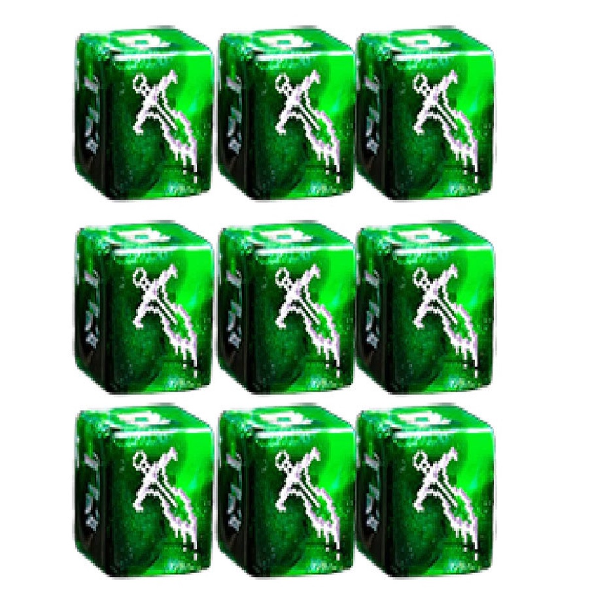 1UP Dice 9d6 Set: Poison Dagger