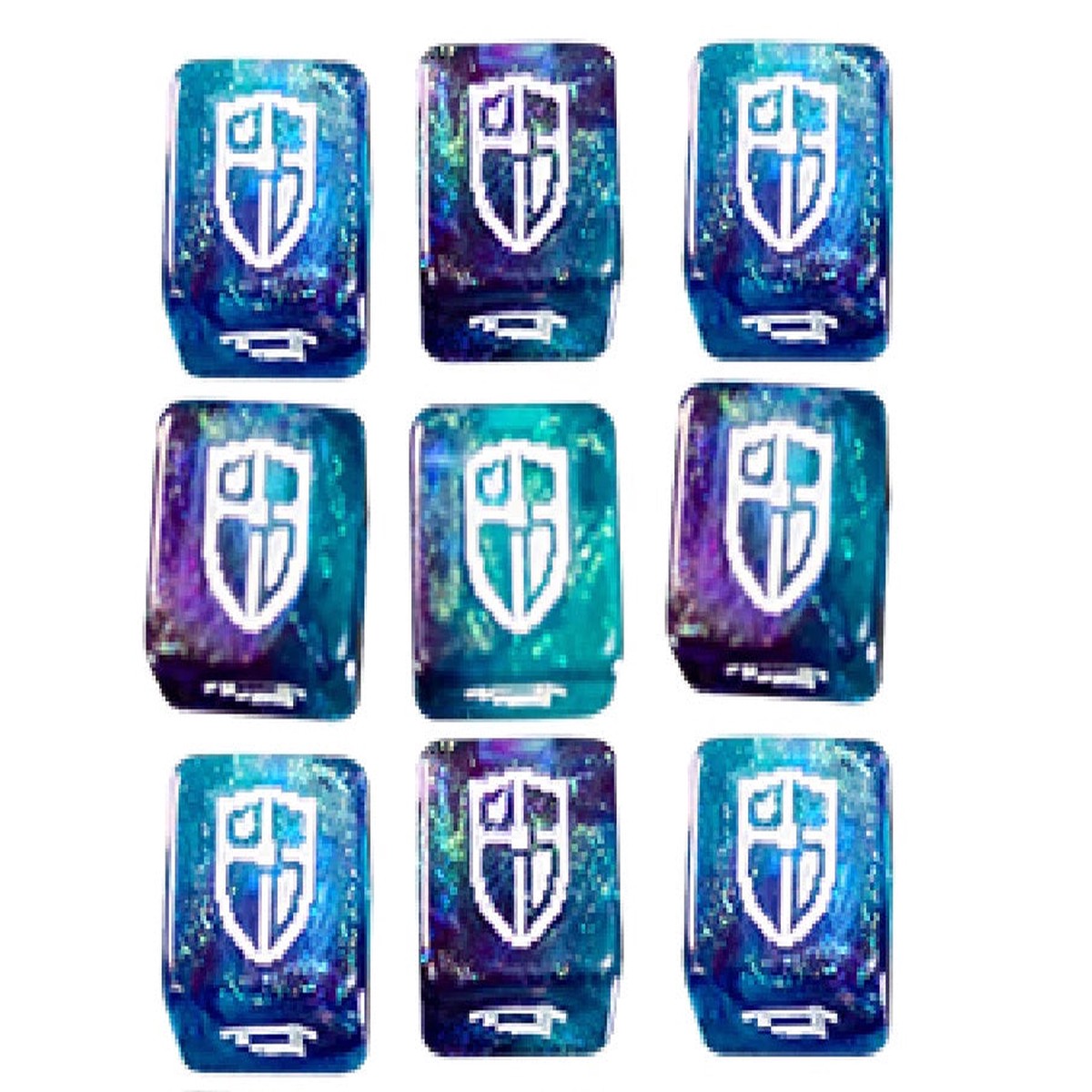 1UP Dice 9d6 Set: Radiant Shield