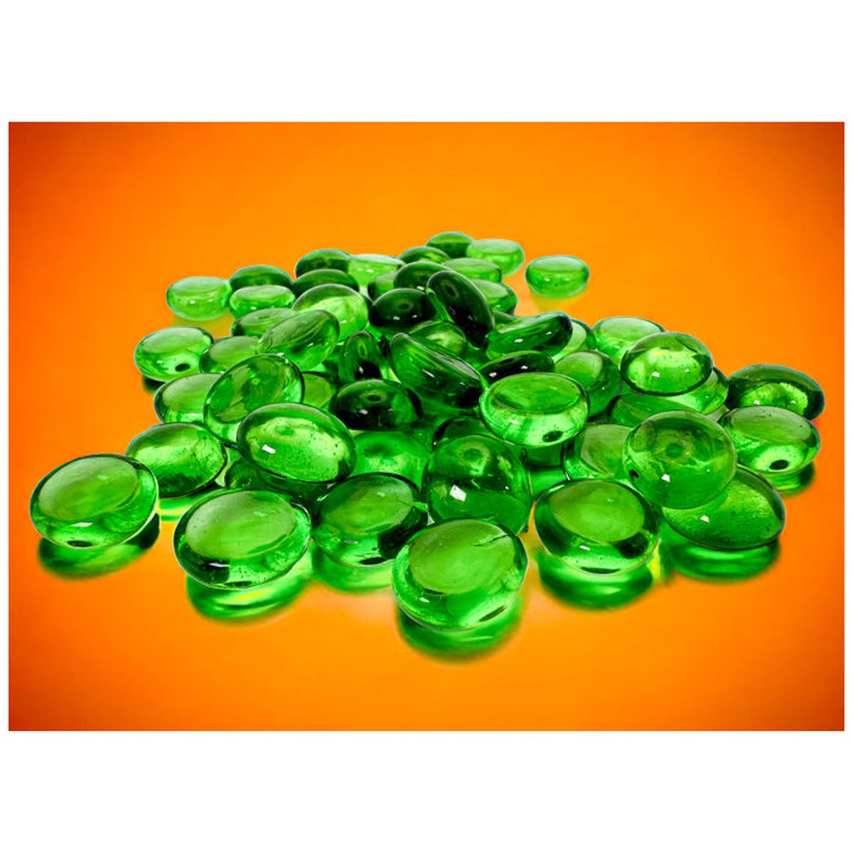 Chessex Glass Stones Translucent Green (40)