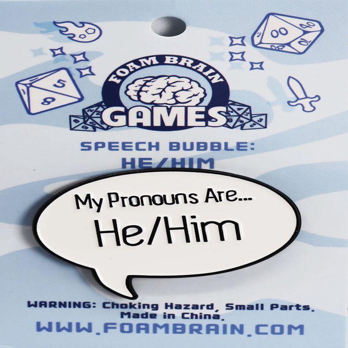 Speech Bubble Pronoun He/Him
