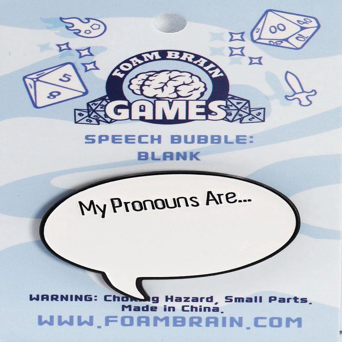 Speech Bubble Pronoun Write On