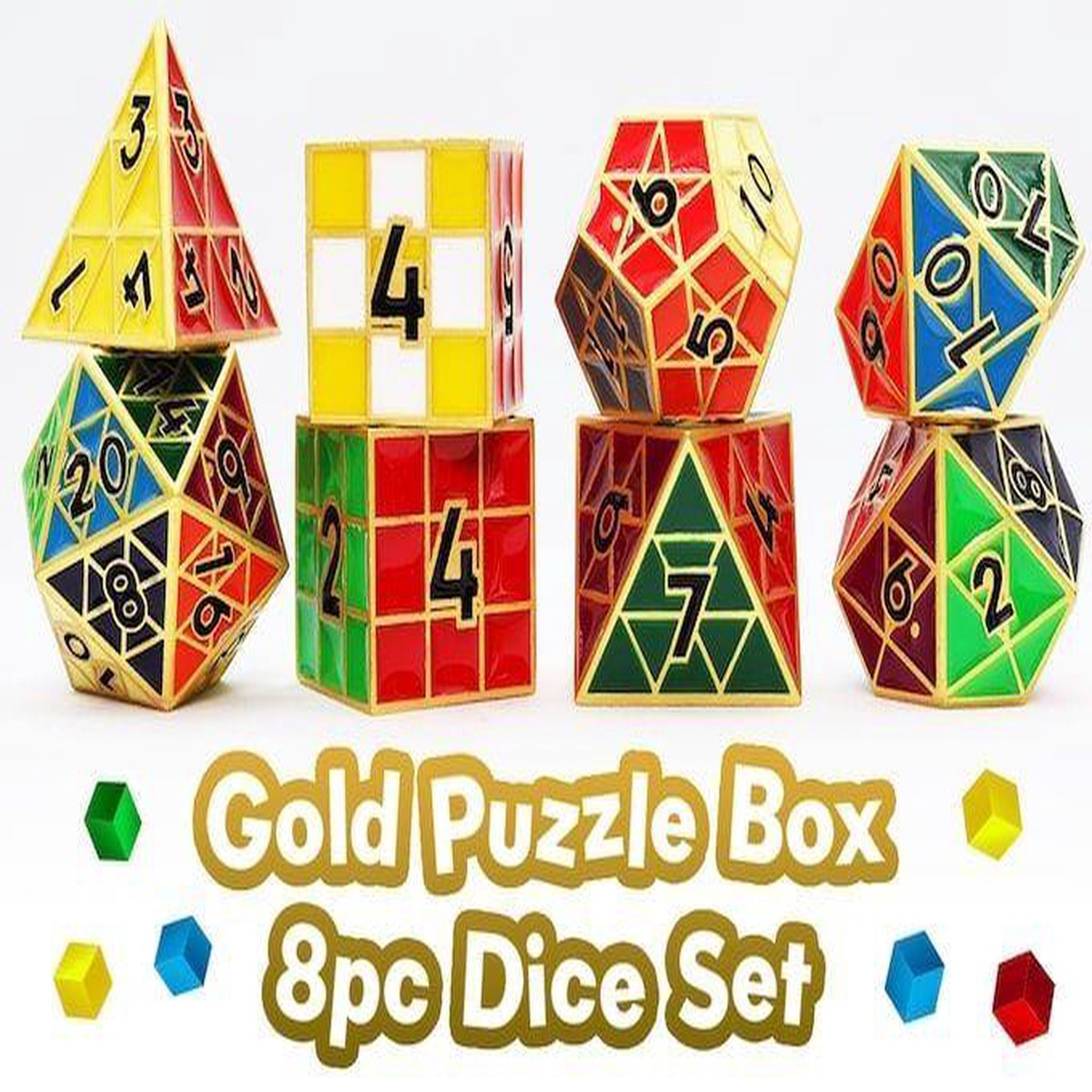 Puzzle Cube 8ct Gold