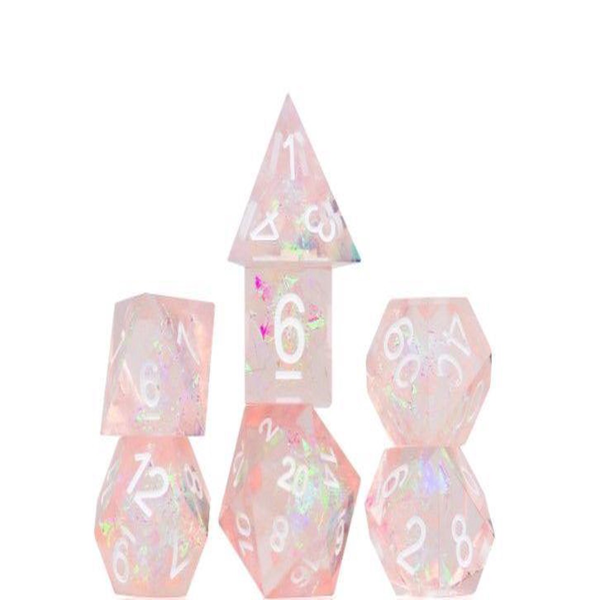 Sirius 7ct Polyhedral Dice: Sharp Pink Fairy