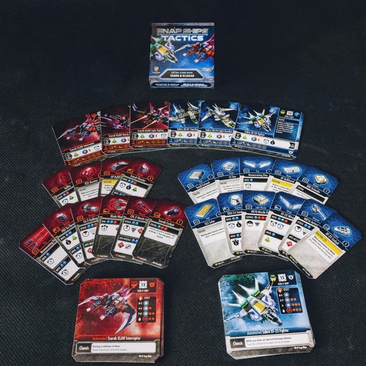 Snap Ships Sabre & Scarab Cards