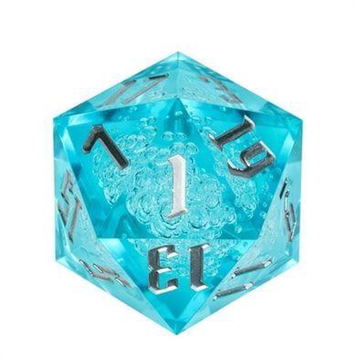 Titan d20 Sharp Cyan Bubbles