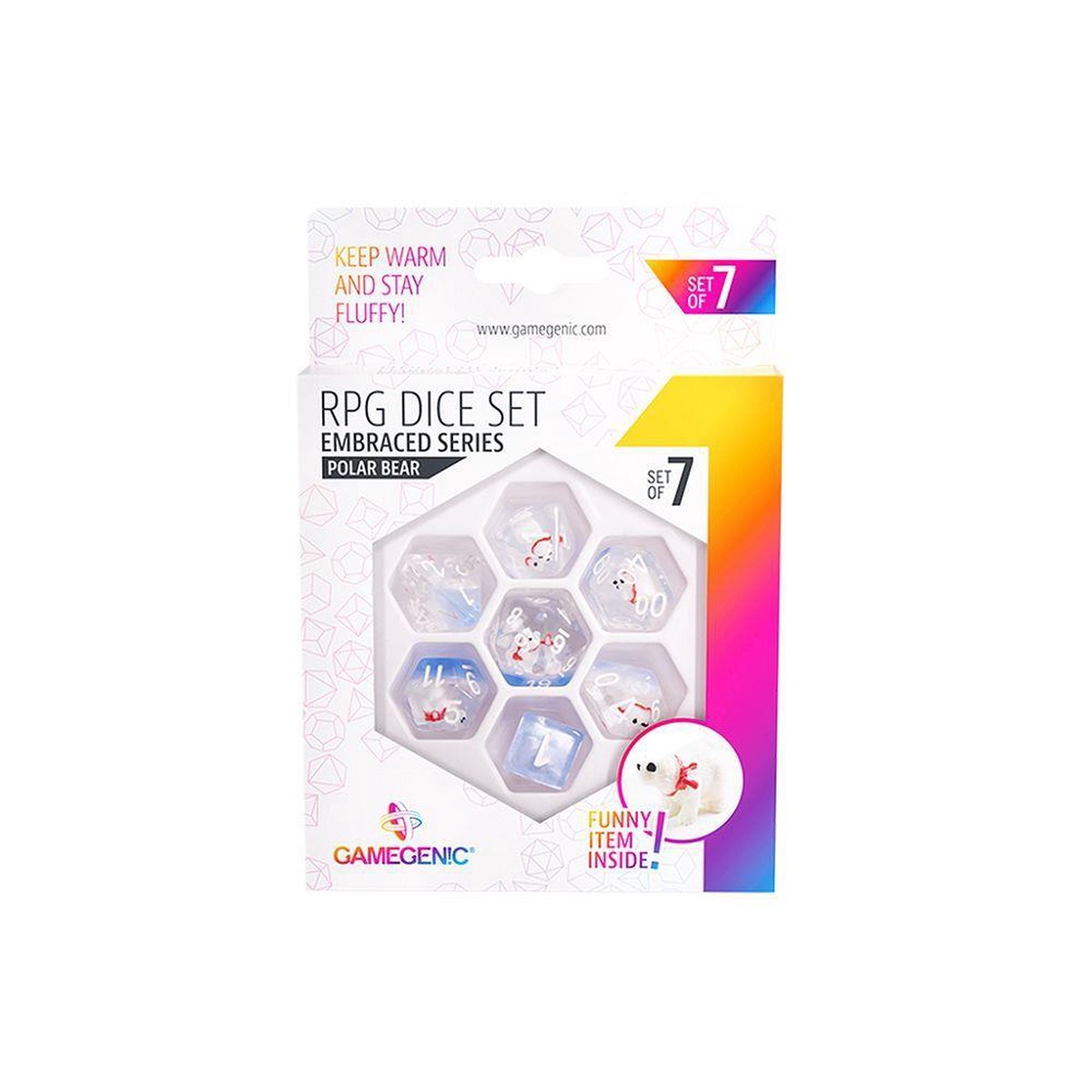 7ct Polar Bear Embraced Dice