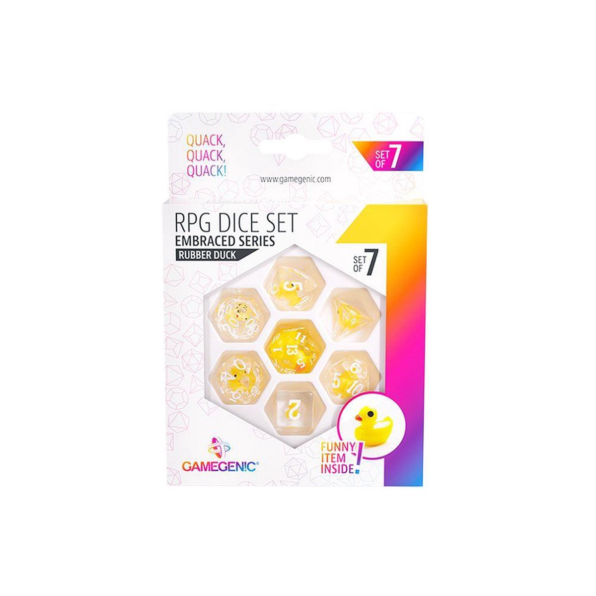 7ct Rubber Duck Embraced Dice