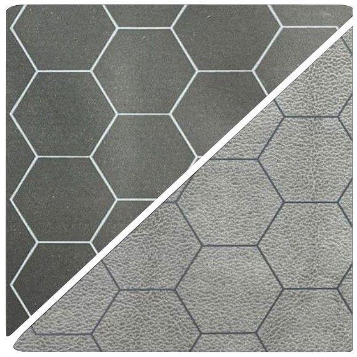Black-Gray Hexes Battlemat