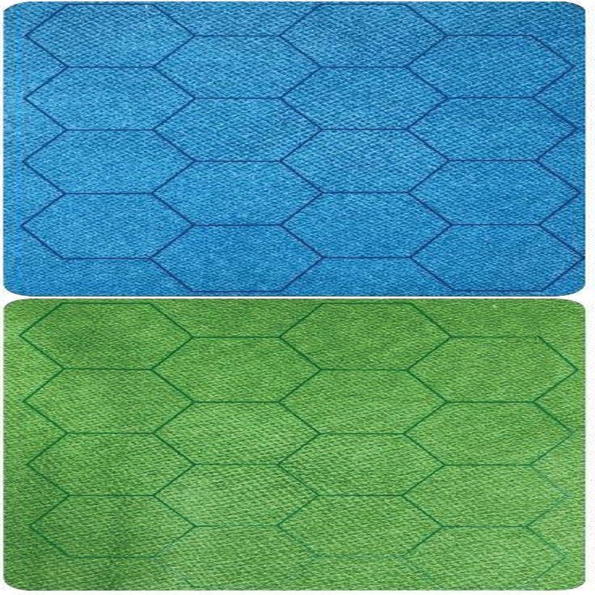 Blue-Green Hexes Megamat