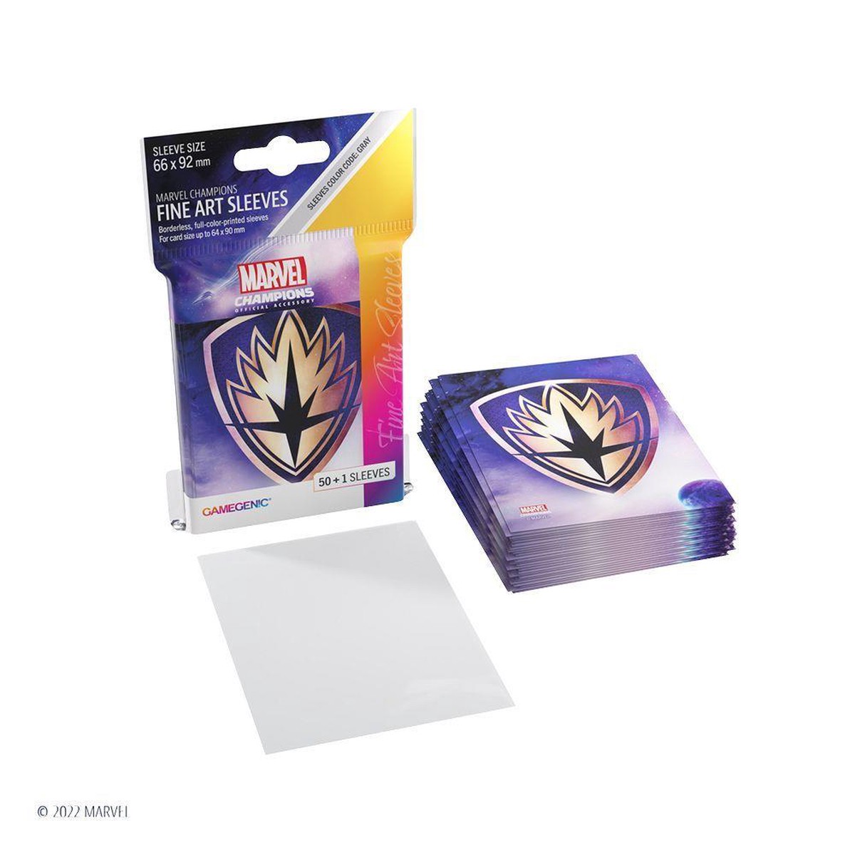 Gamegenic 50ct Standard Size Art Sleeves Marvel Champions Guardians of the Galaxy Logo