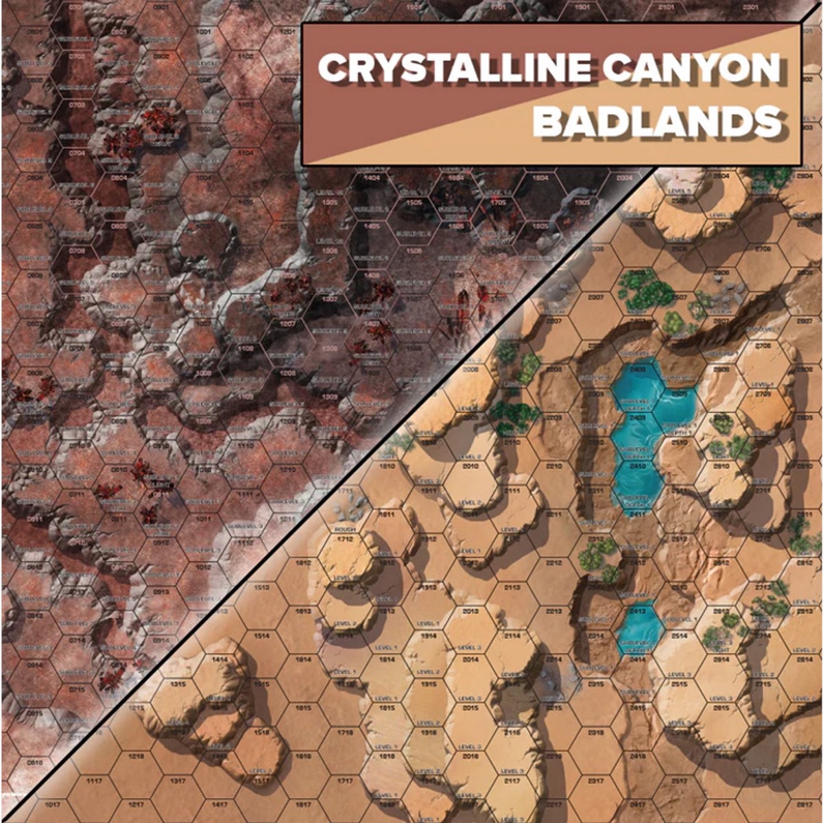 BattleTech BattleMap Alien Crystalline Canyon/Badlands