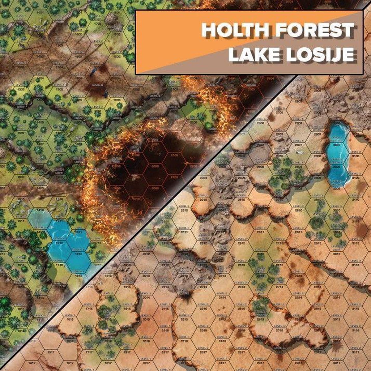 BattleTech BattleMap Holth Forest/Lake Losije