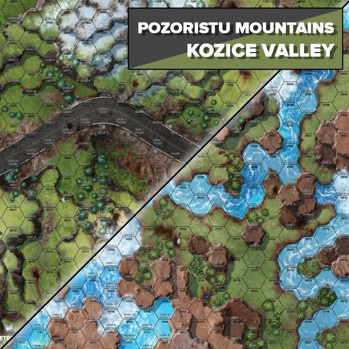 BattleTech BattleMap Pozoristu Mountains/Kozice Valley