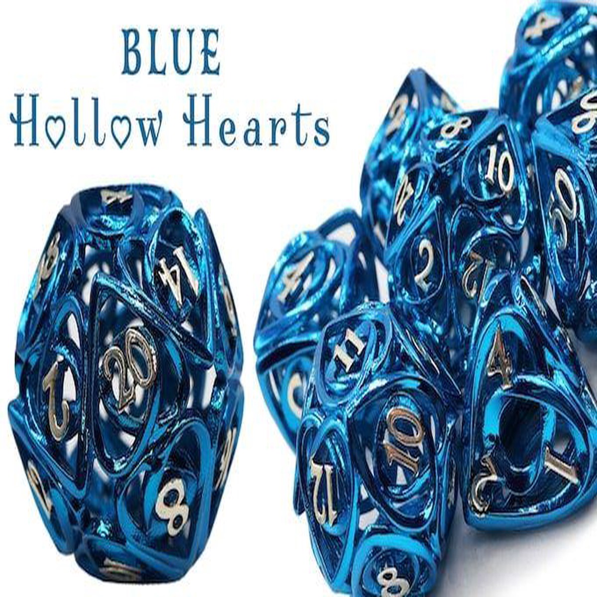 Blue Hollow Hearts 7-Set