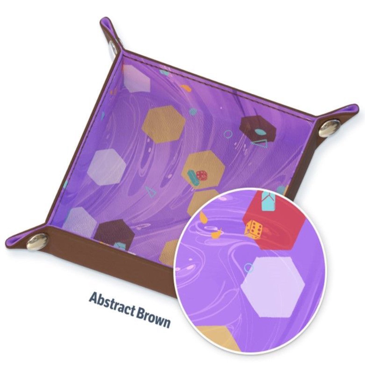 Chai Dice Tray Abstract Brown