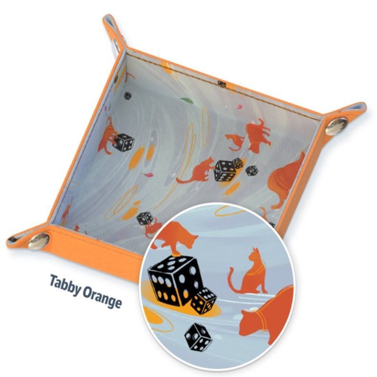 Chai Dice Tray Tabby Orange