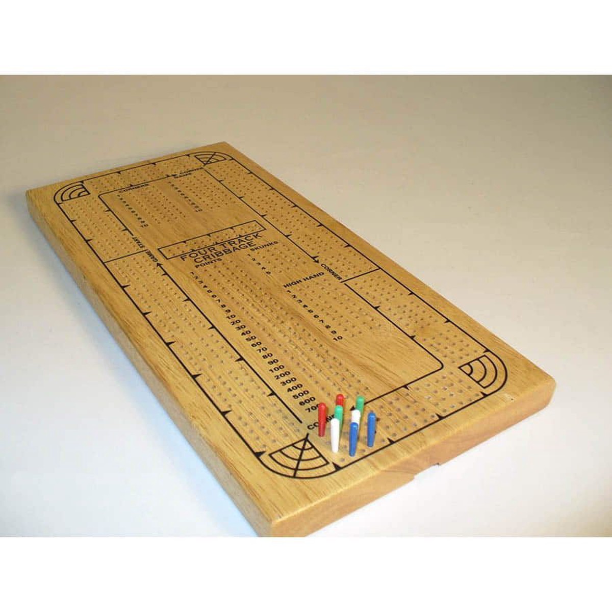 Cribbage 4-player Oak Continuous Track