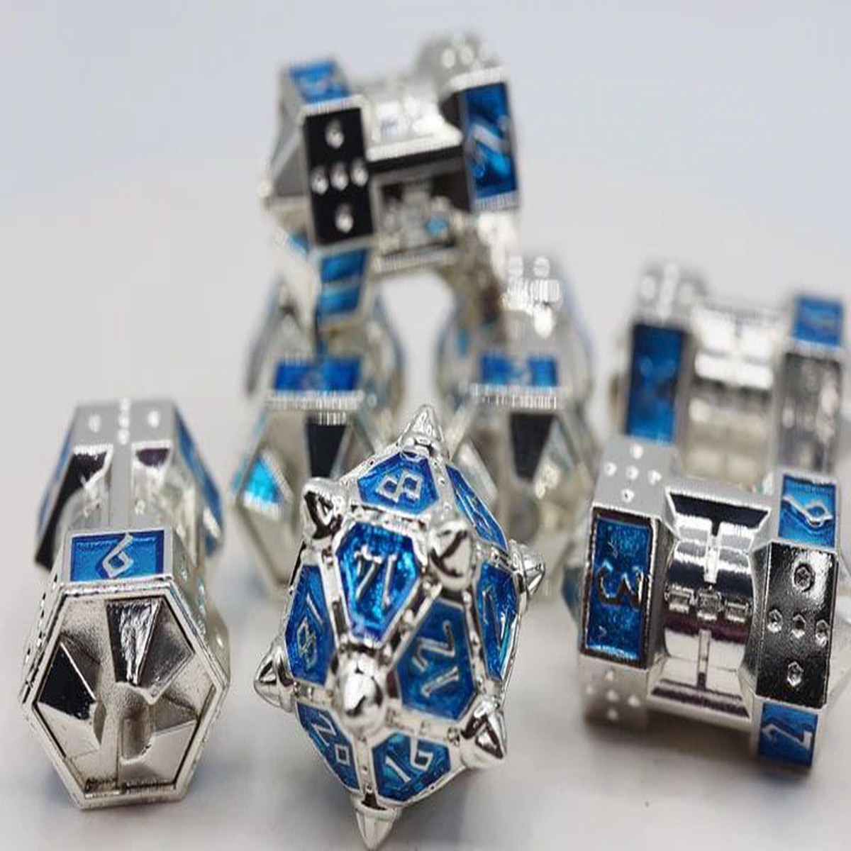 Foam Brain Games 7ct Metal CCG Dice Set Interstellar Indi