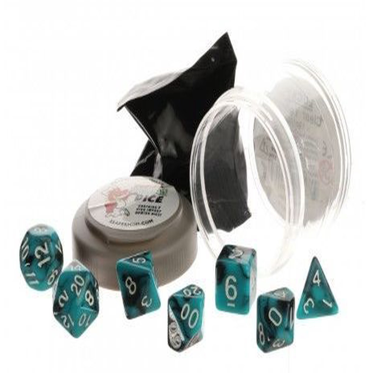 Pizza Dice: Dual Teal/Black