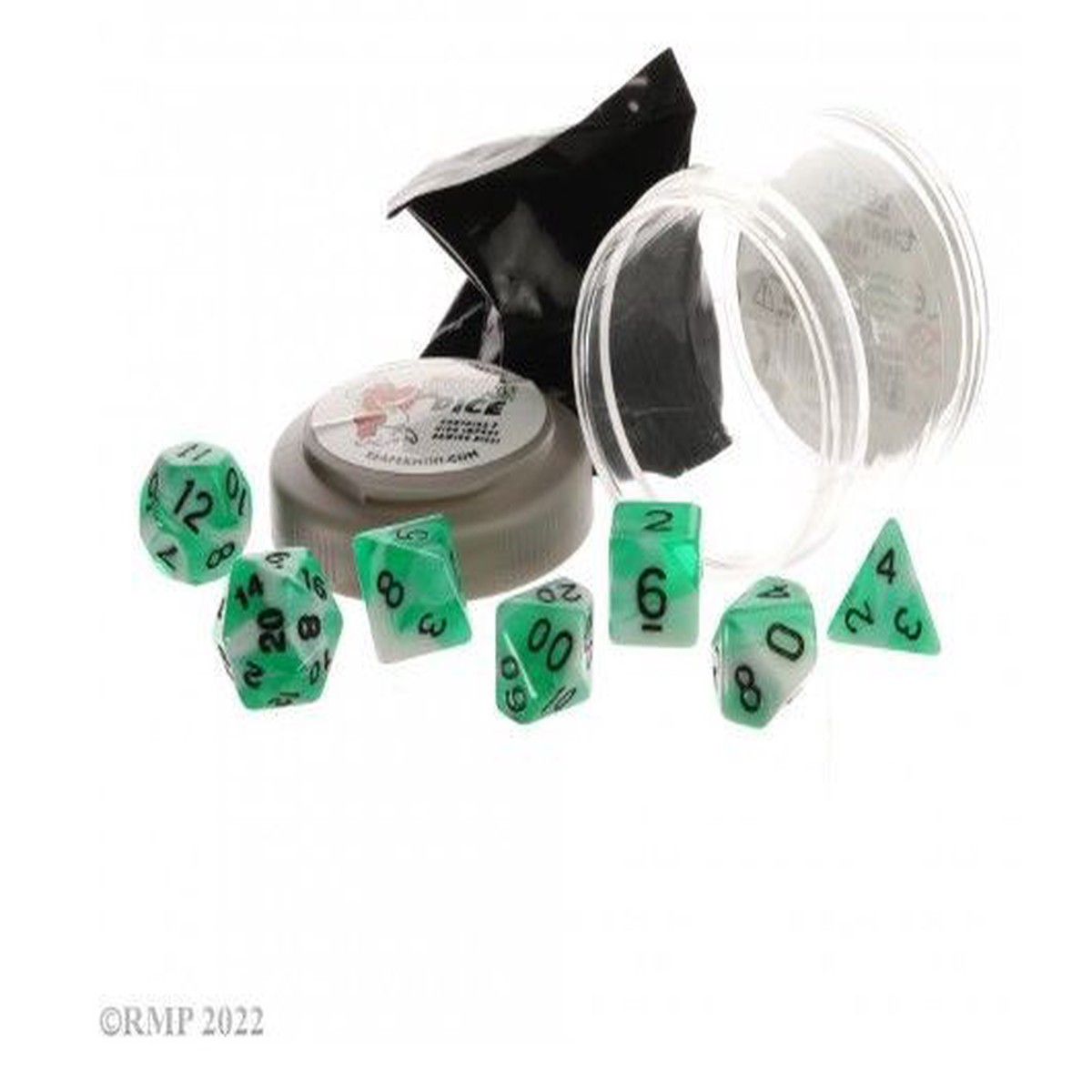 Pizza Dice: Dual Teal/White