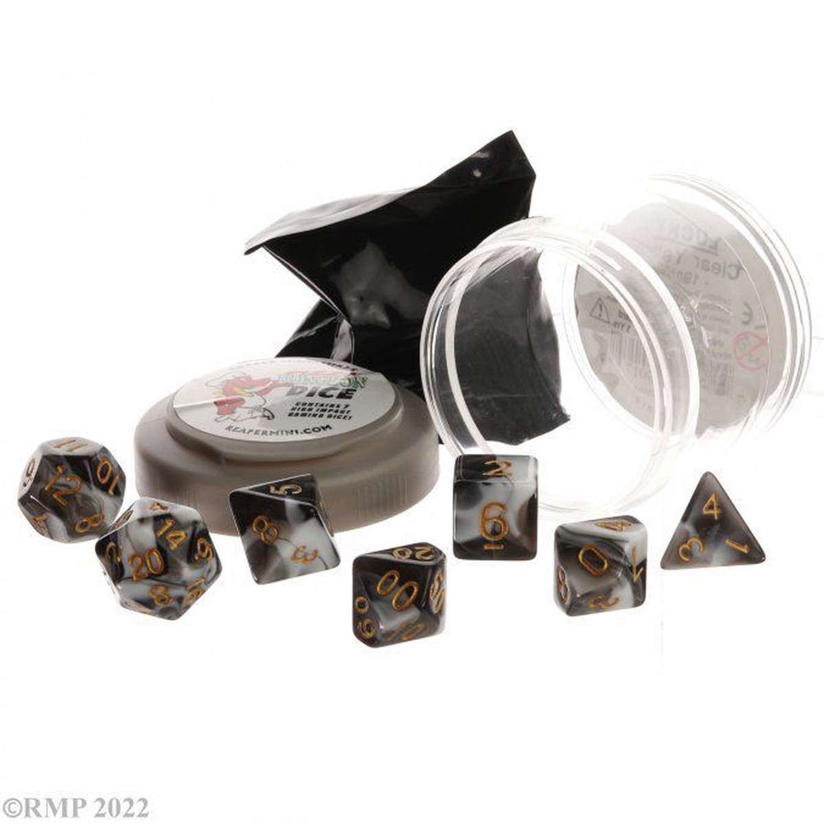 Pizza Dice: Dual White/Black