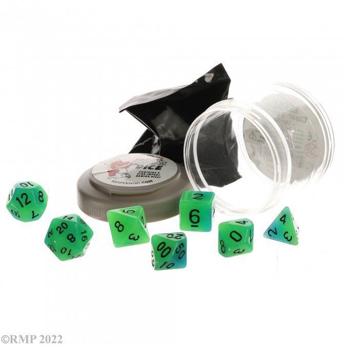 Pizza Dice: Glow Yellow/Purple