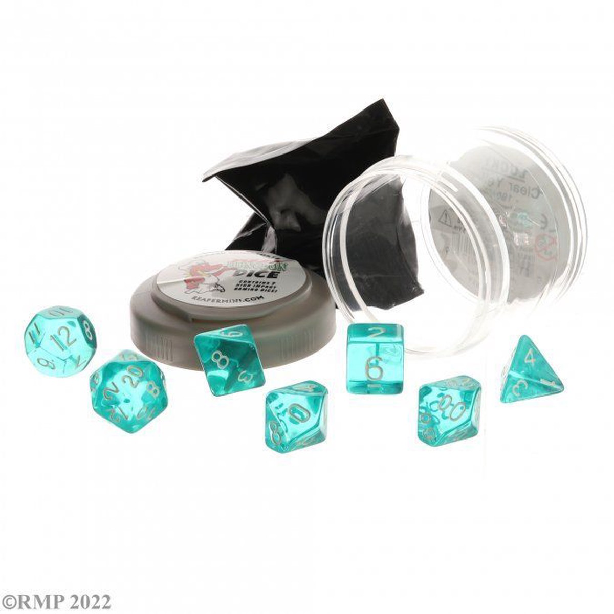 Pizza Dice: Lucky Clear Teal