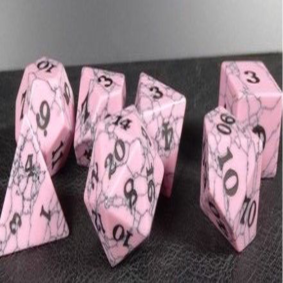 7 set Pink Cracked Stone