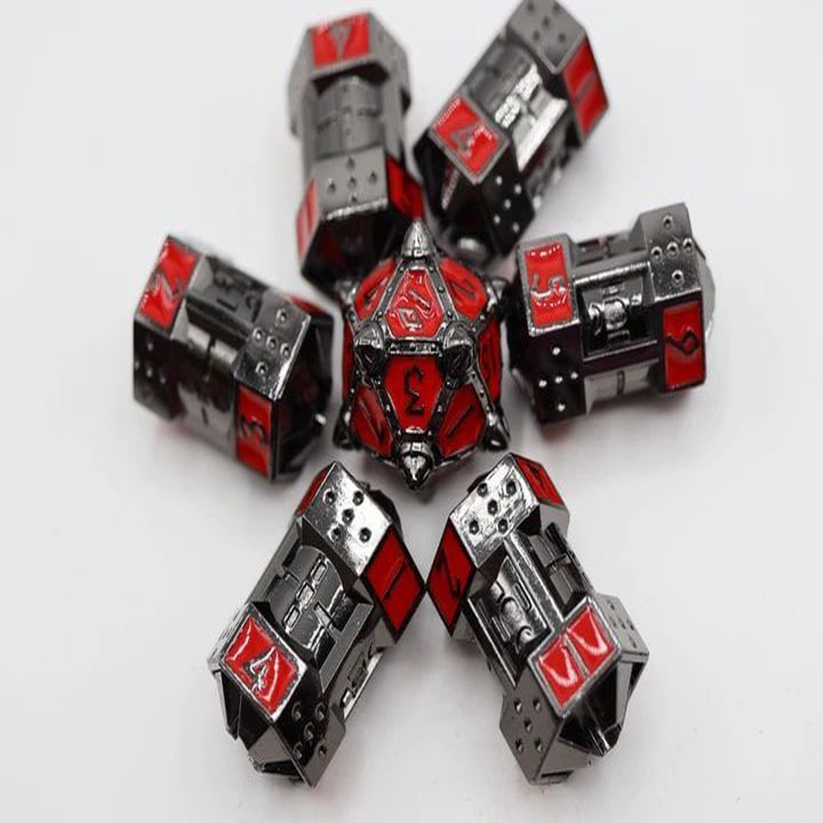 Foam Brain Games 7ct Metal CCG Dice Set Blood Moon
