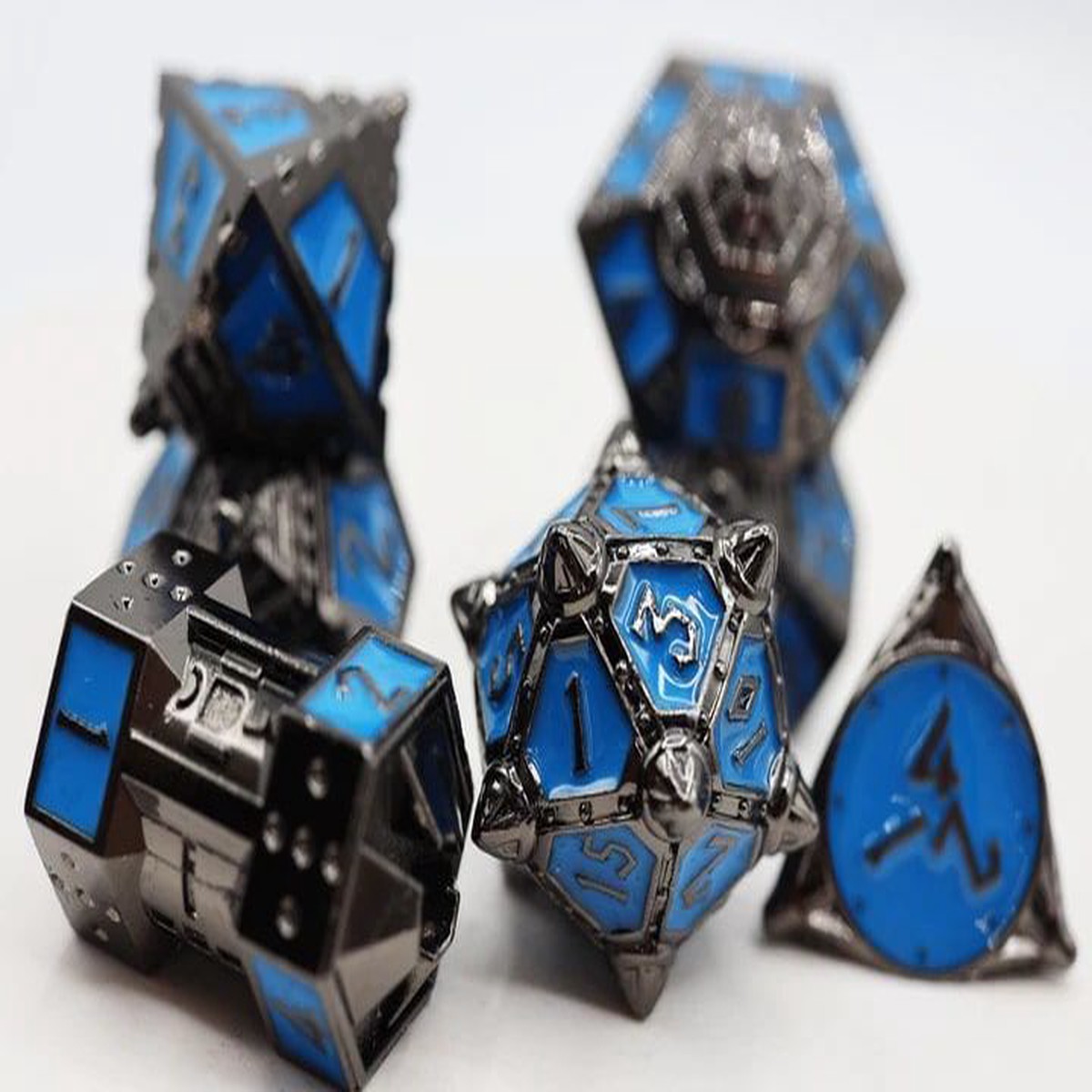 Foam Brain Games 7ct Metal Polyhedral Dice Set Kepler-452B