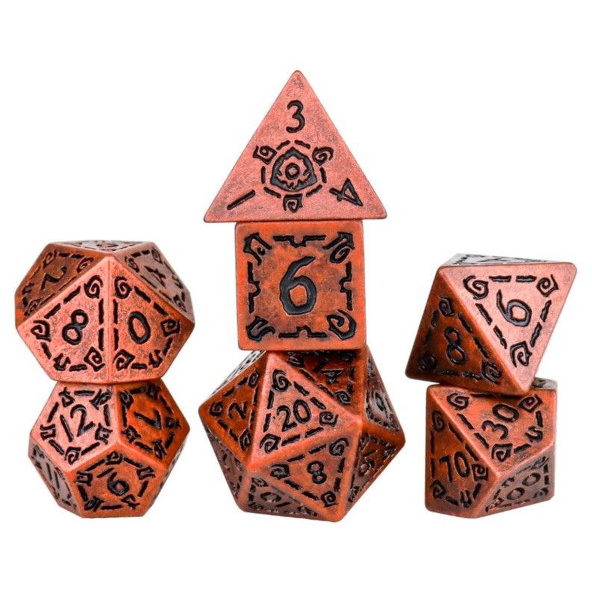 Sirus Dice 7ct Resin Polyhedral Dice Set Illusory Copper