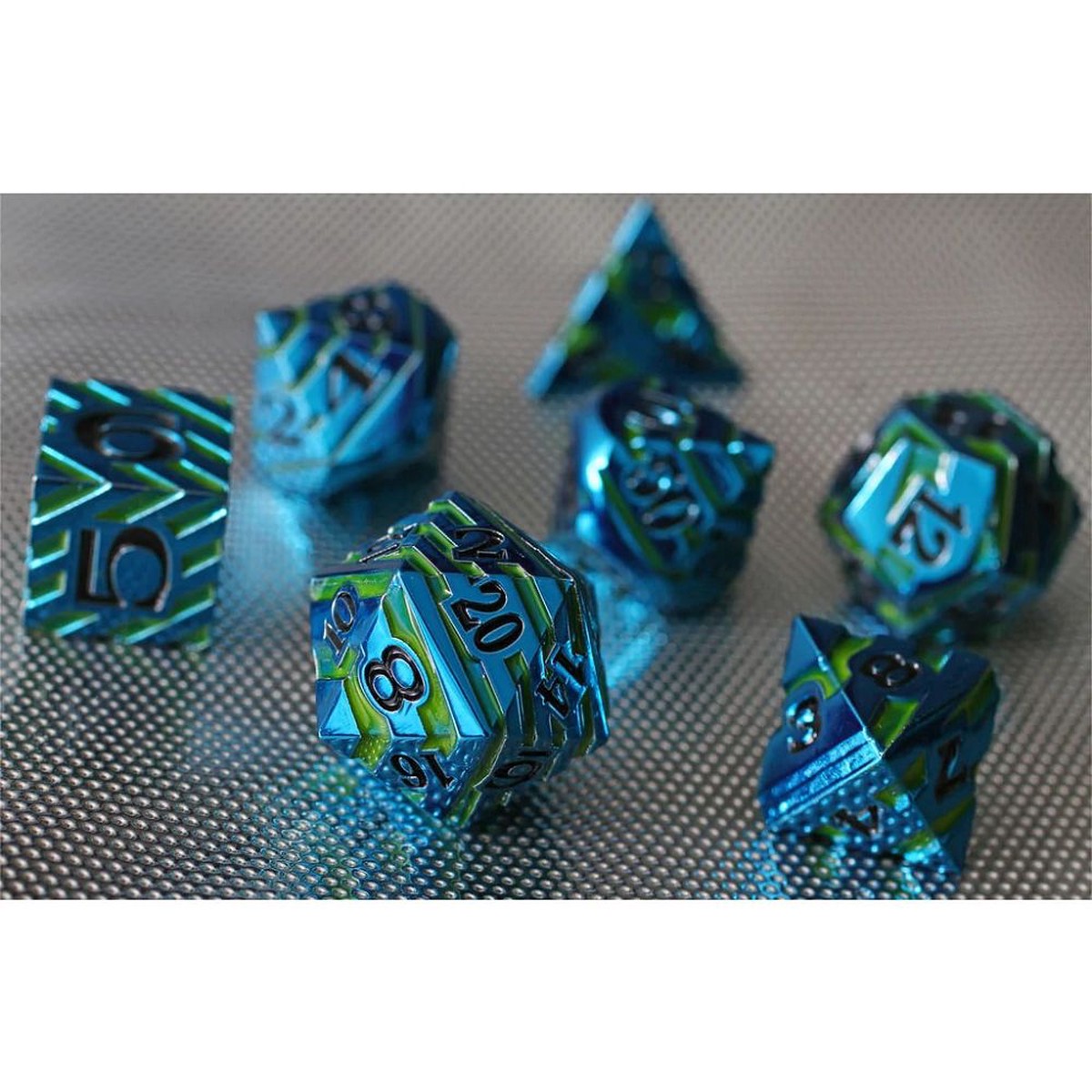 7ct Aqua Lore Metal Dice