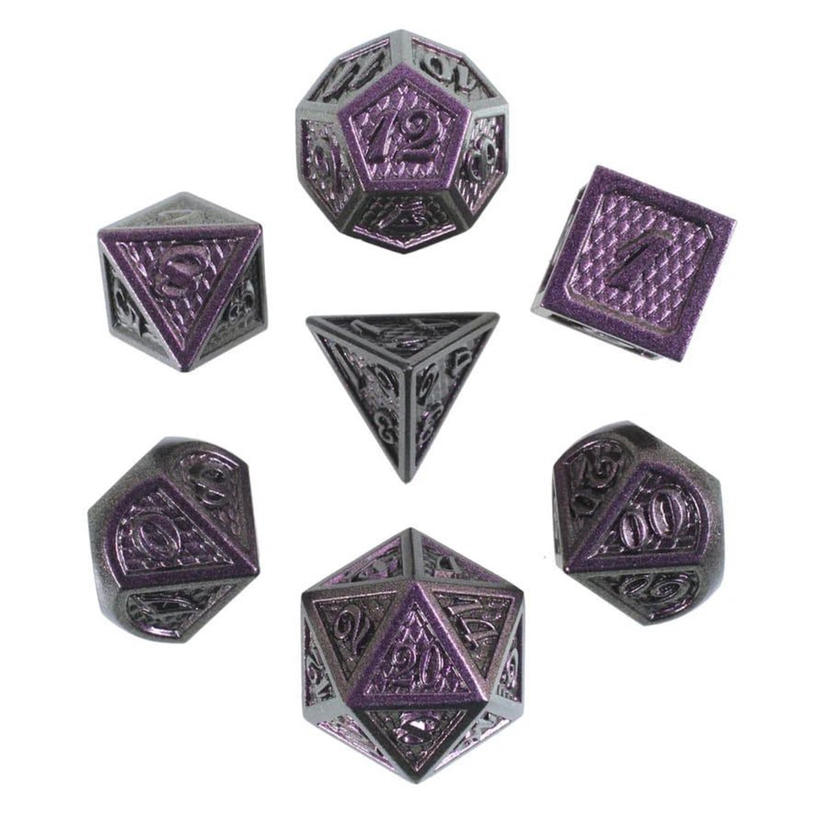 7ct Purple Poison Metal Dice
