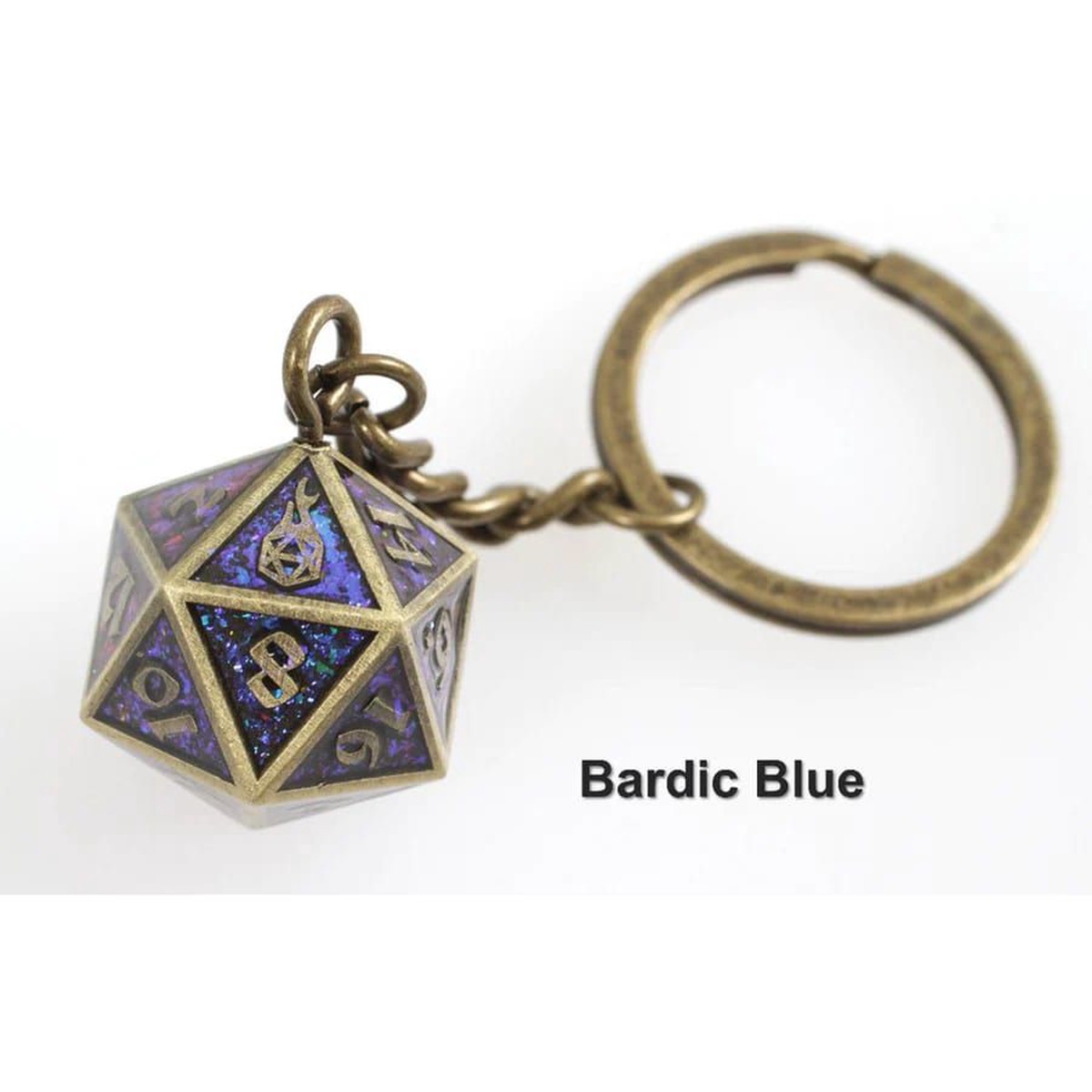 D20 Fob of Fate - Bardic Blue