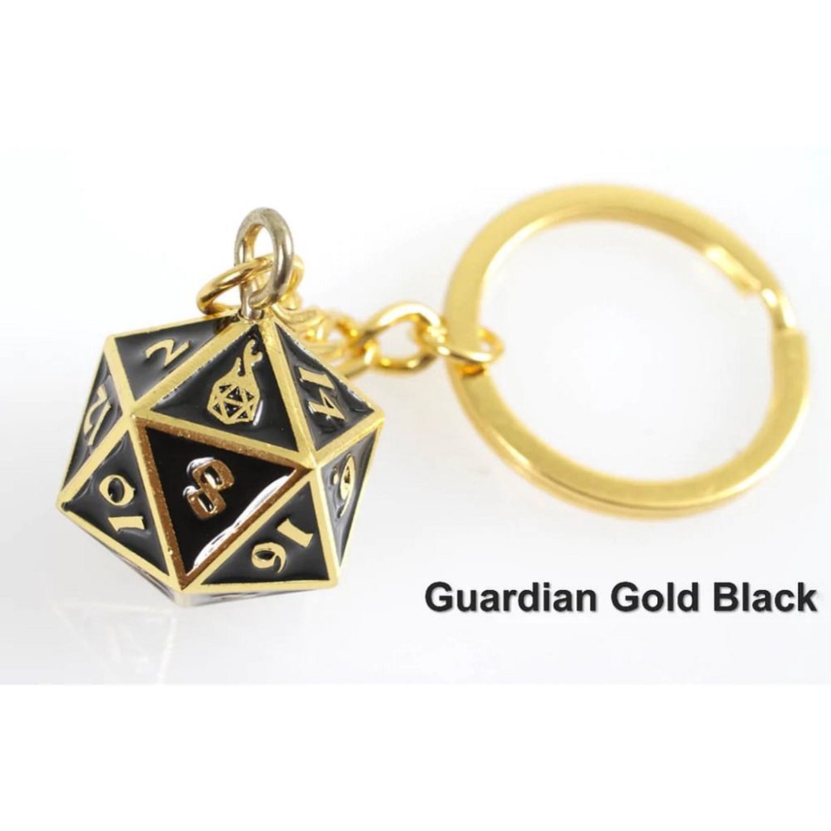 D20 Fob of Fate - Guardian Gold Blac