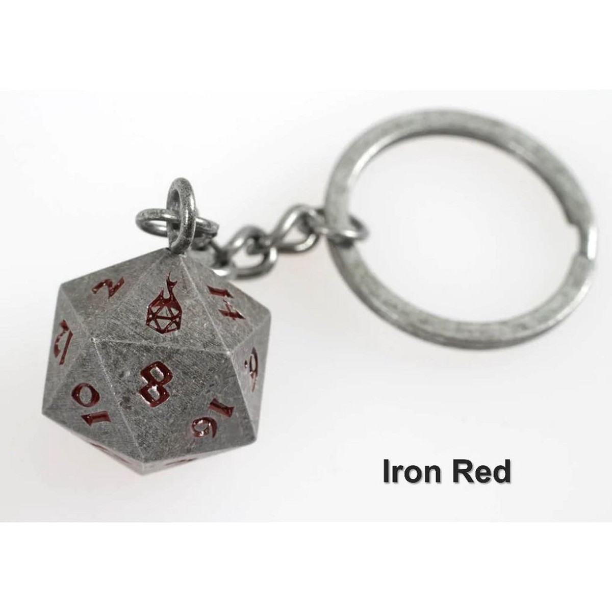 D20 Fob of Fate - Iron Red