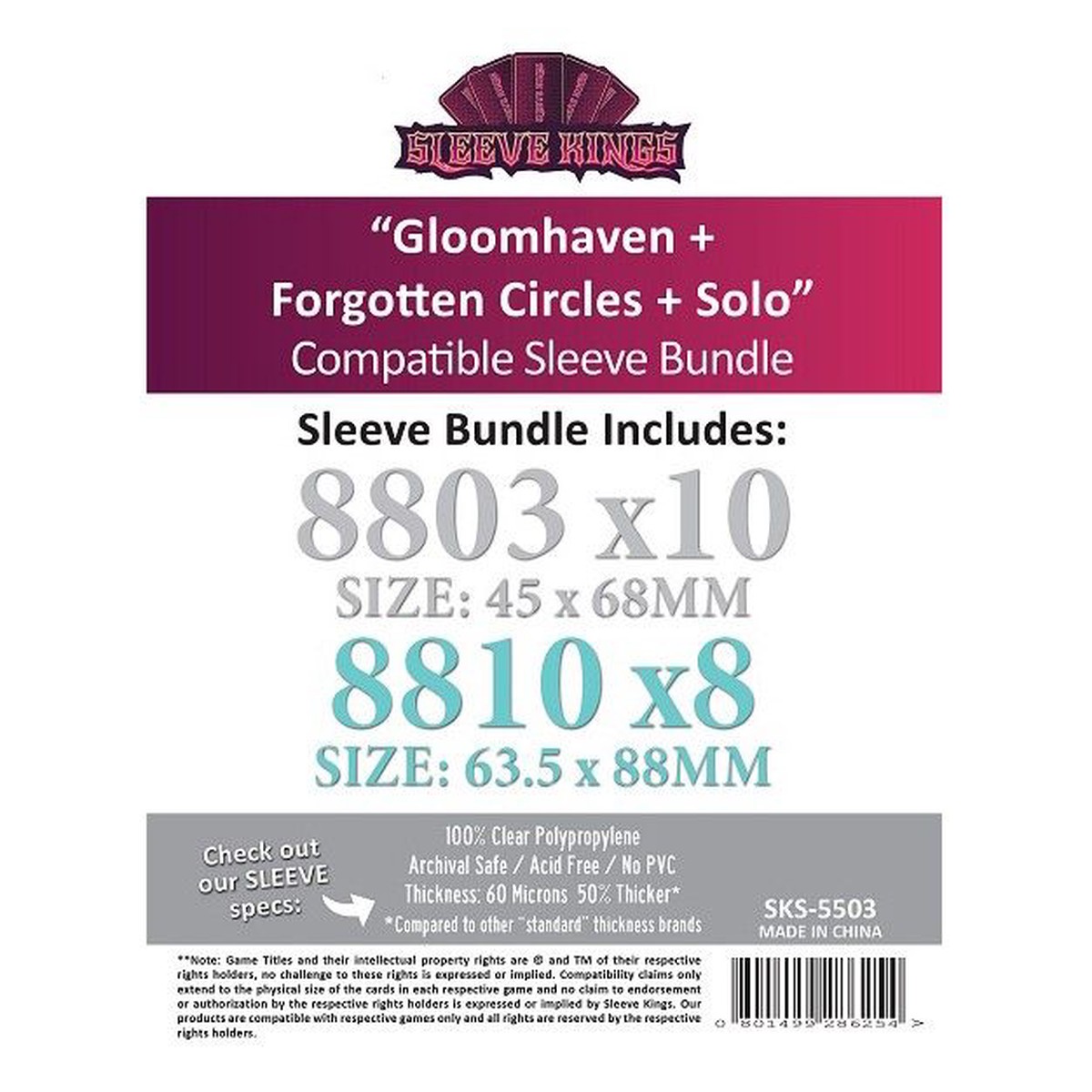 Gloomhaven Card Sleeve Bundle