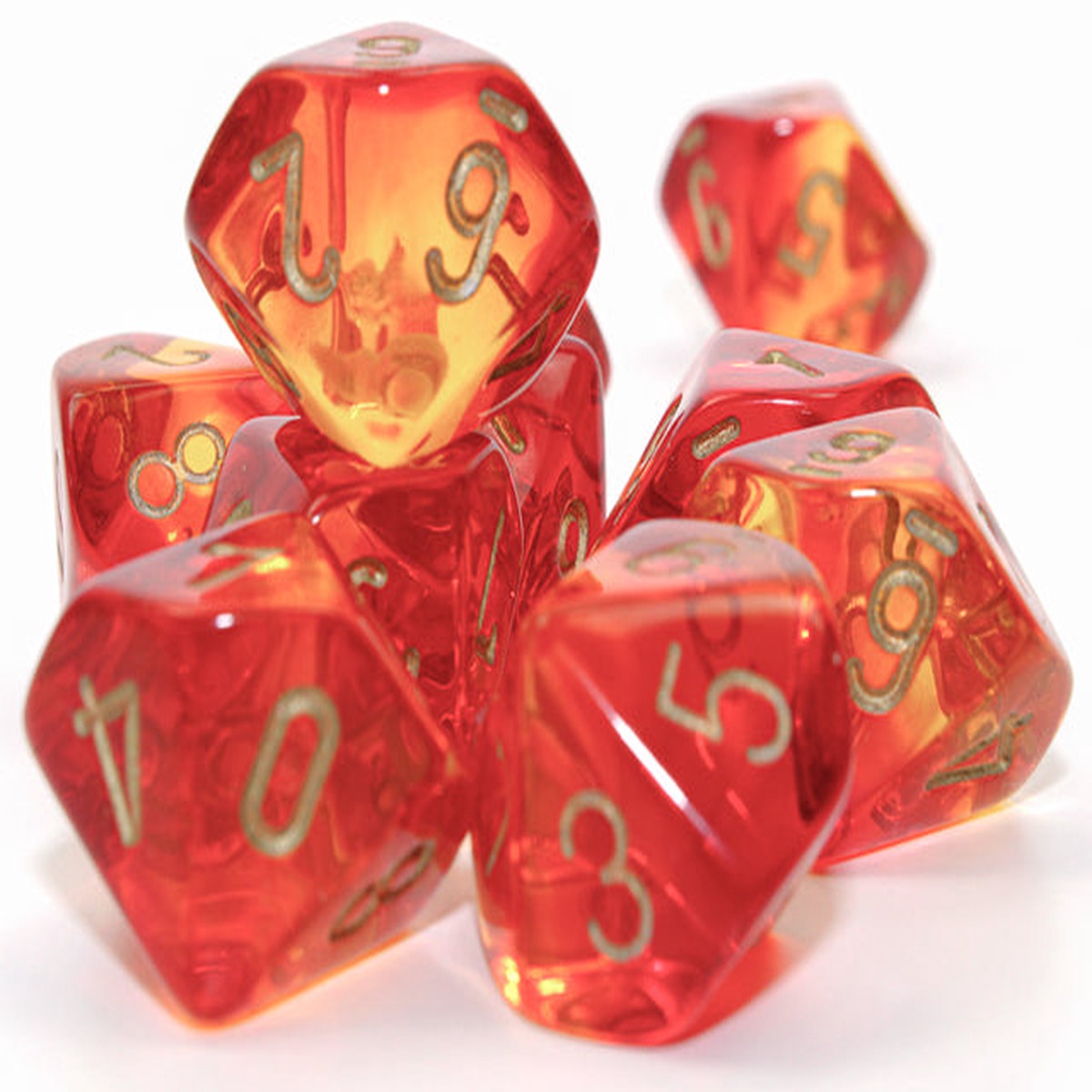 26268 D10 Gemini Translucent Red-Yellow/Gold