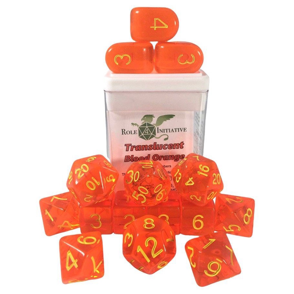 15-set Translucent Blood Orange/Yellow