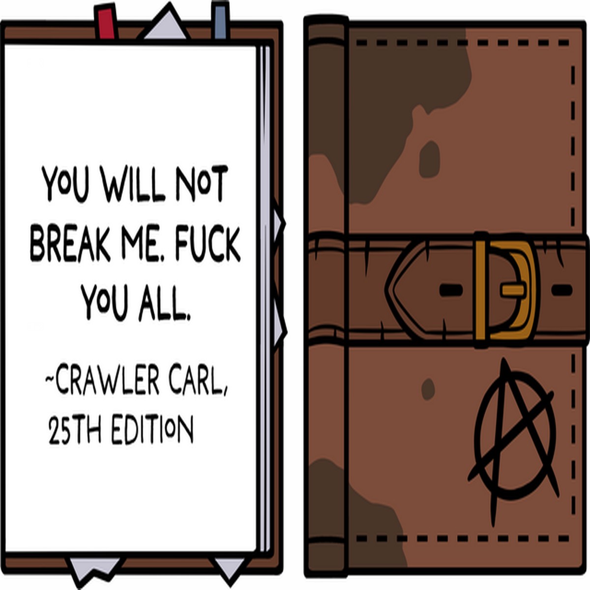 Dungeon Crawler Carl: Dungeon Anarchist's Cookbook Enamel Pin