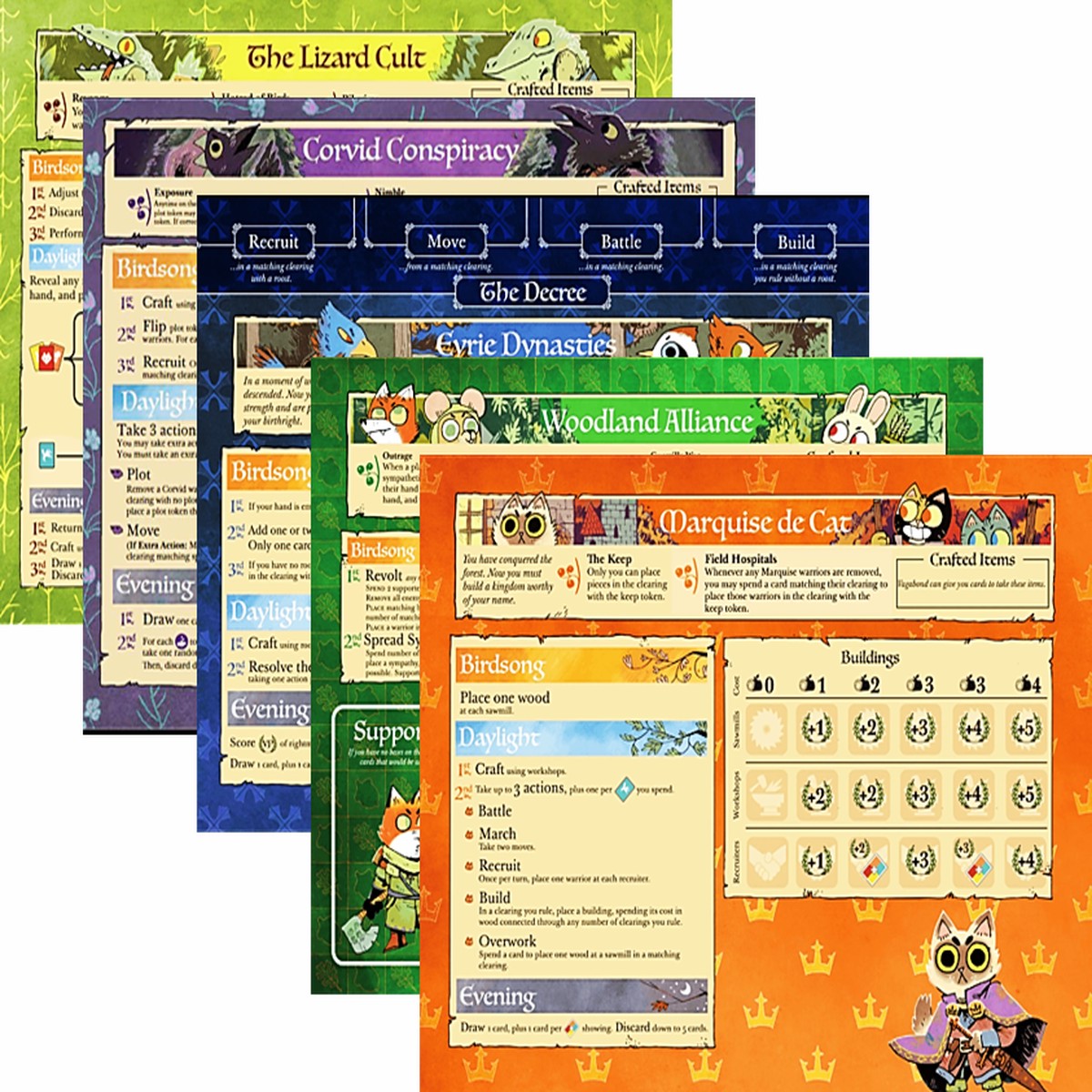 Root: Cardstock Faction Board Pack