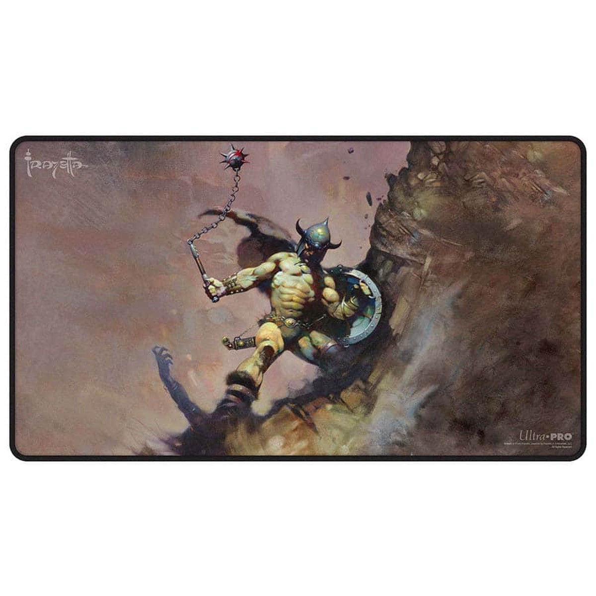 Ultra Pro: Artist Spotlight: Frank Frazetta: Black-Stitched Playmat: Warrior with Ball and Chain