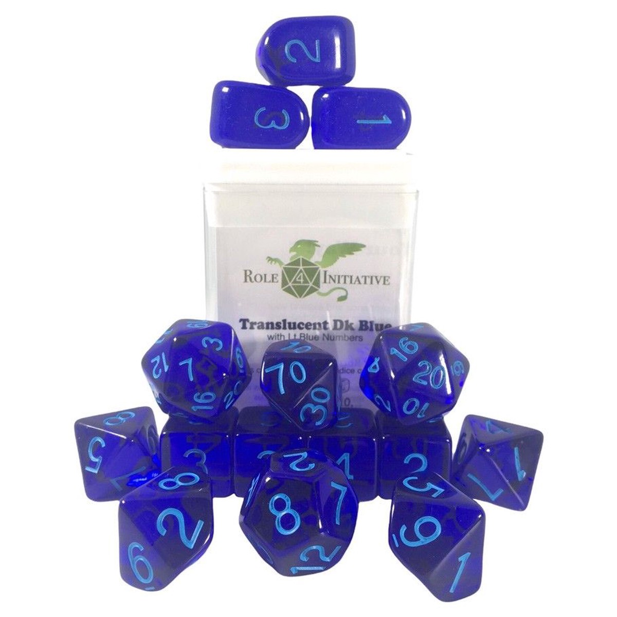 15-Set Translucent Dark Blue/Light Blue