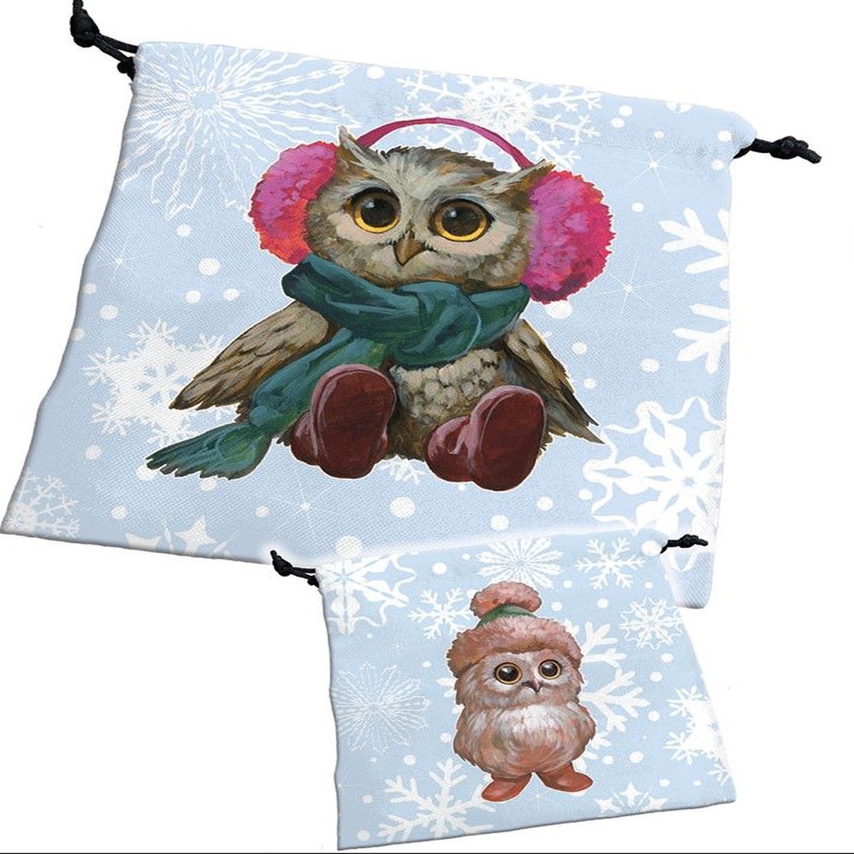Dice Bag: Festive Owls