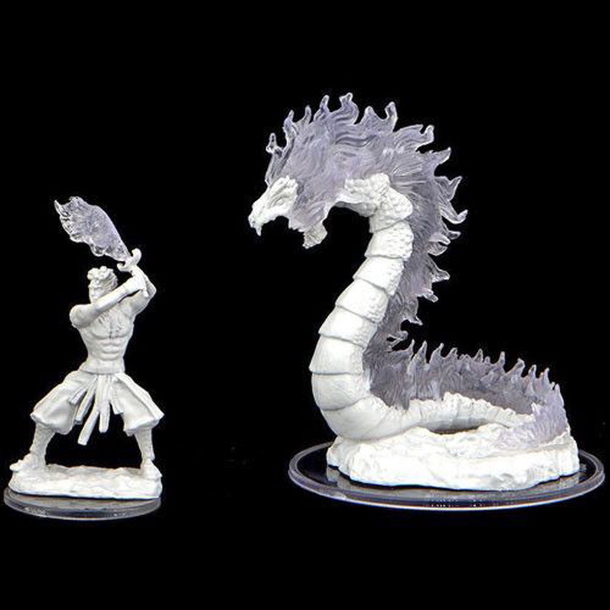 Critical Role Unpainted Miniatures Ashari Firetamer & Inferno Serpent (90476)