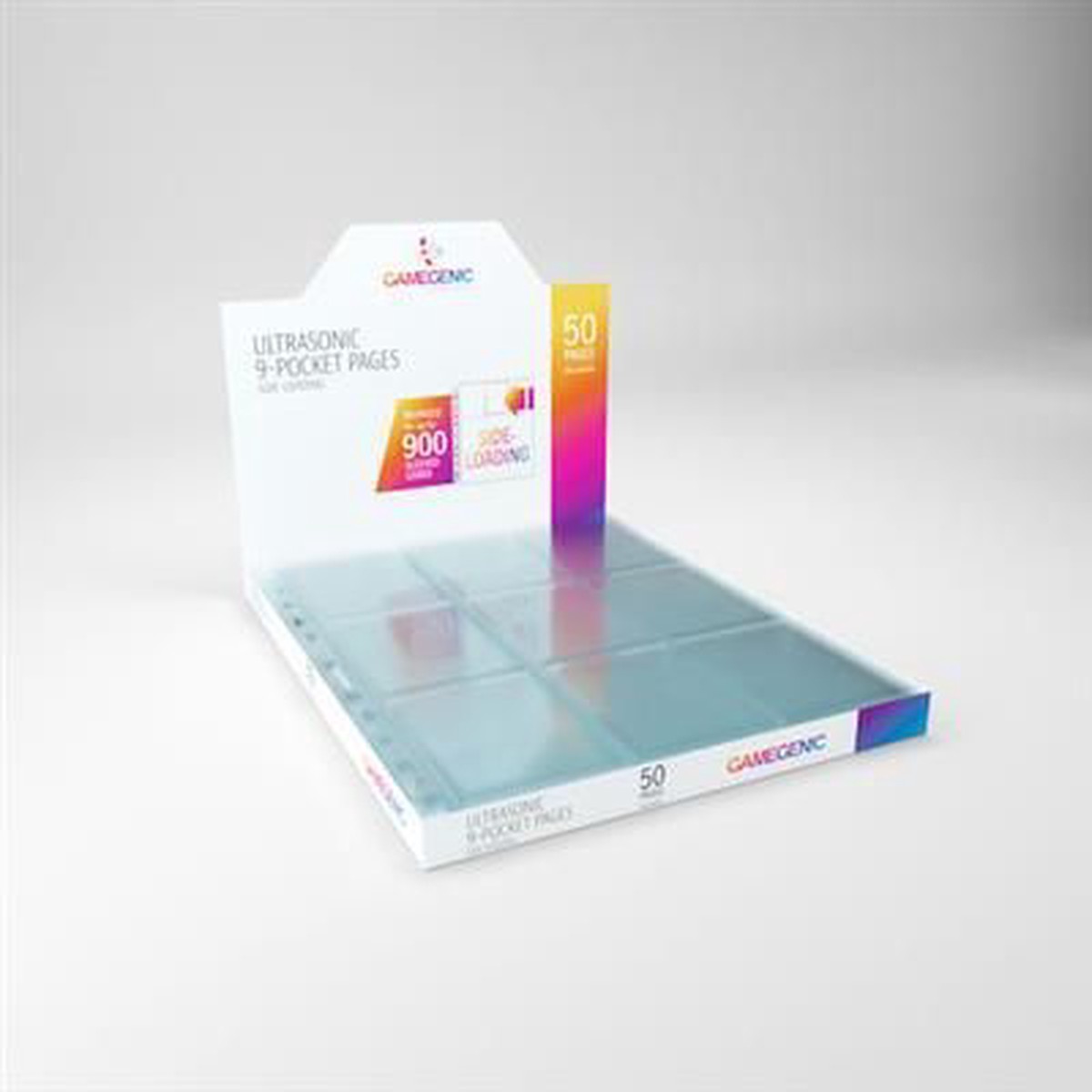 Gamegenic Ultrasonic 50ct 9-Pocket Side Loading Clear Card Pages Box