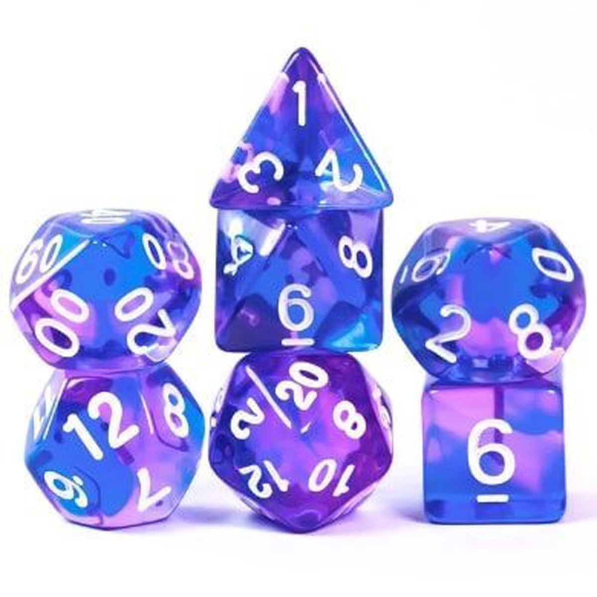 Foam Brain 7ct Polyhedral Dice Set Crystal Dream