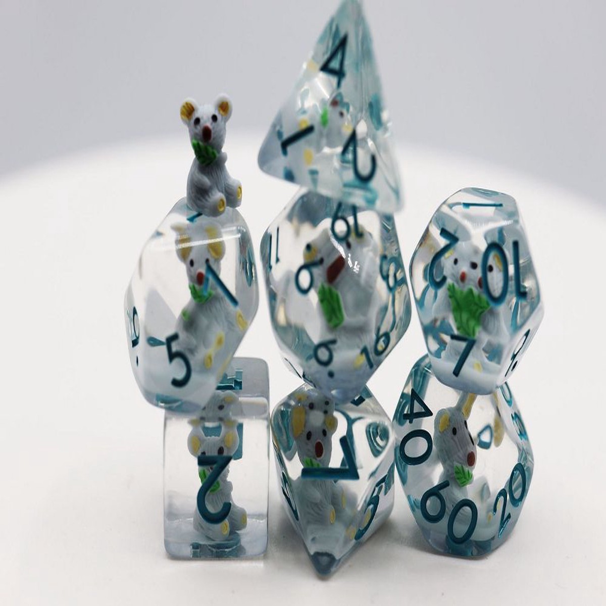 Foam Brain 7ct Polyhedral Dice Set Koala